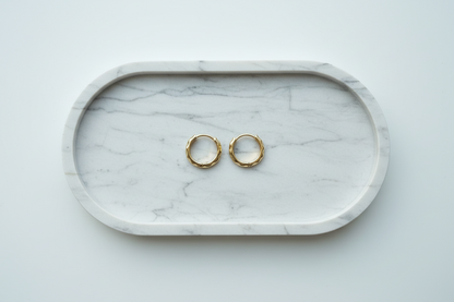 Scalloped Gold Huggie Hoops