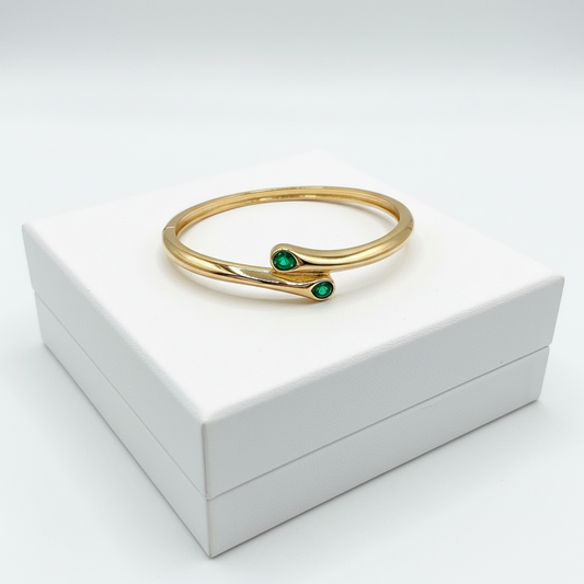Emerald Curve Luxe Bangle Standard Wrist 2.6