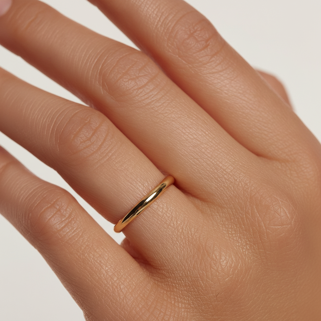 Golden Aura Basic Band Ring