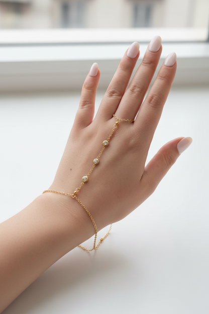 Dazzling Luxe Hand Chain