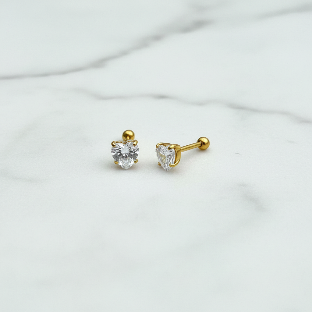Mini Heart Studs