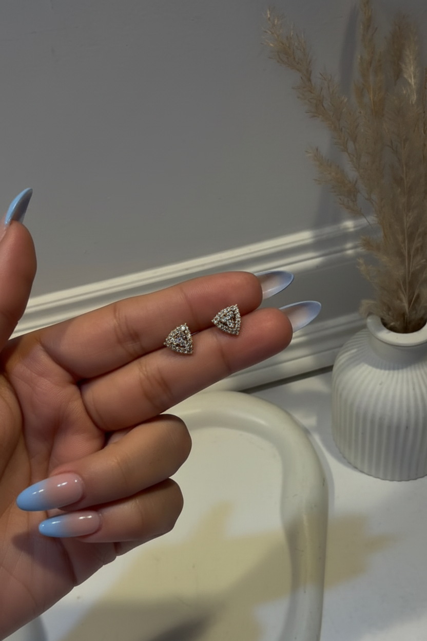 Trinity Spark Studs Earrings