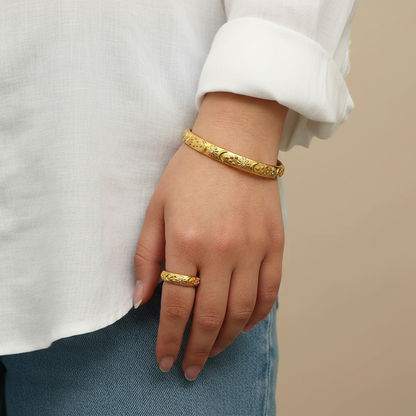 Luxe Moon Sun Adjustable Bangle Cuff