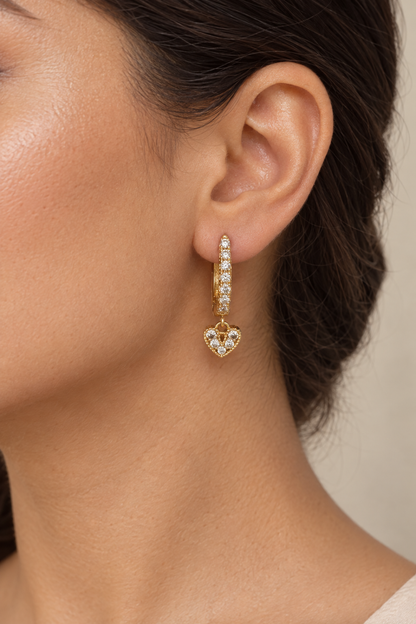 Boo Heart Earrings