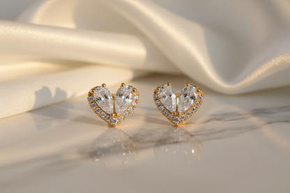 Riva Heart Studs