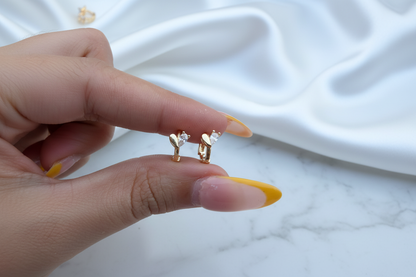 Elia Heart Huggie Hoops – 1MM | 2nd Piercing