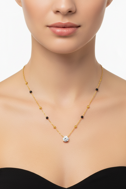 Modern Solitaire Mangalsutra Necklace