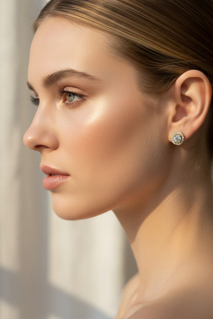 Square Spark Studs Earrings