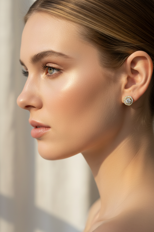 Square Spark Studs Earrings