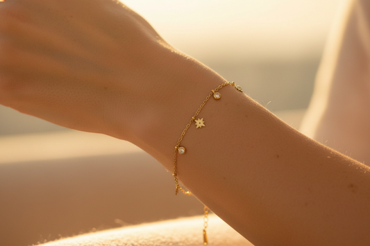 Star Crystal Charm Bracelet