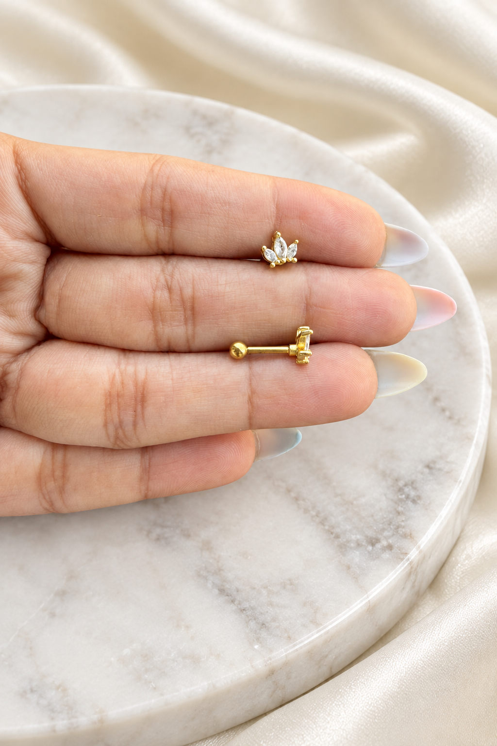 Tri Crown Studs