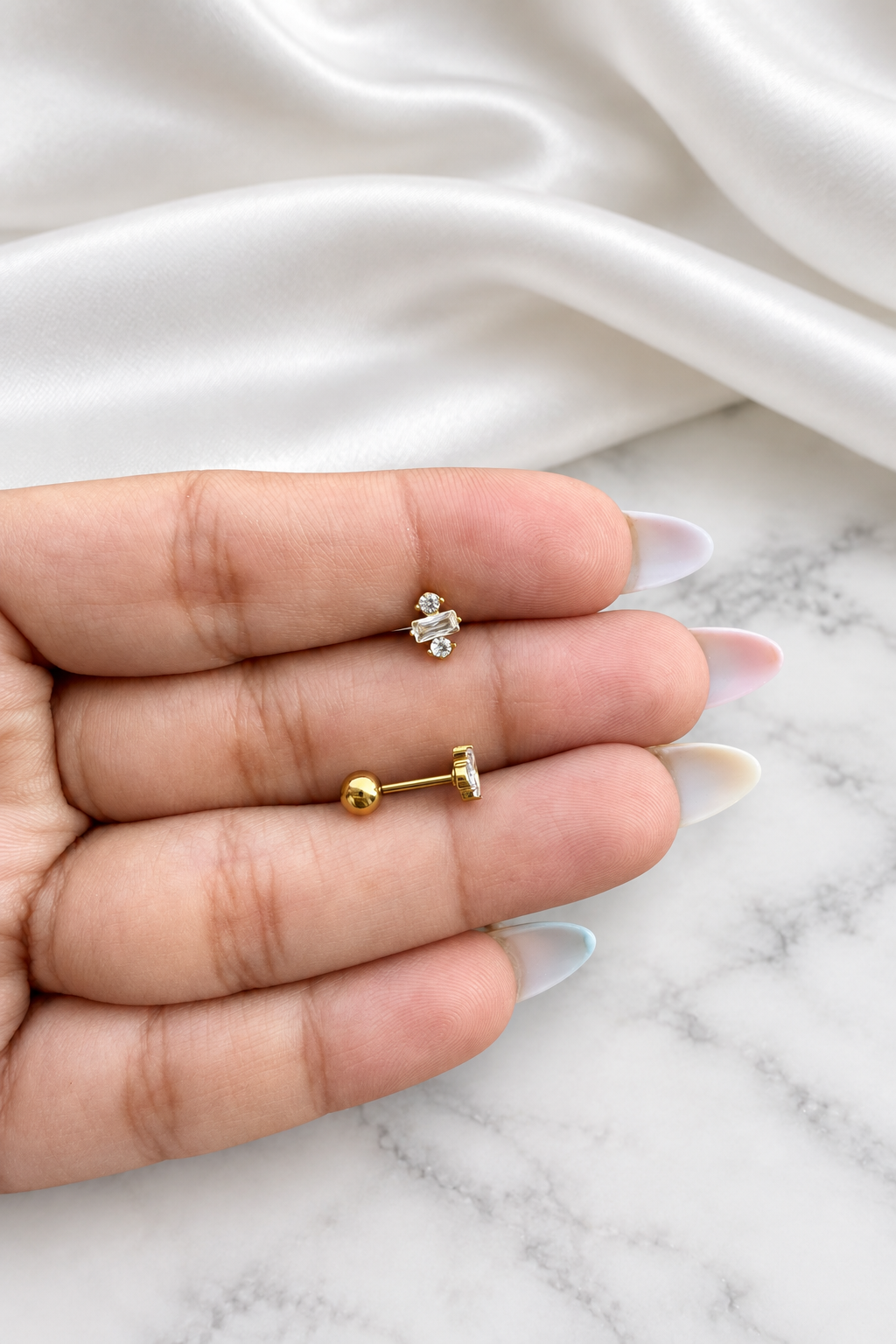 Roselle Ball Back Studs (Pair)