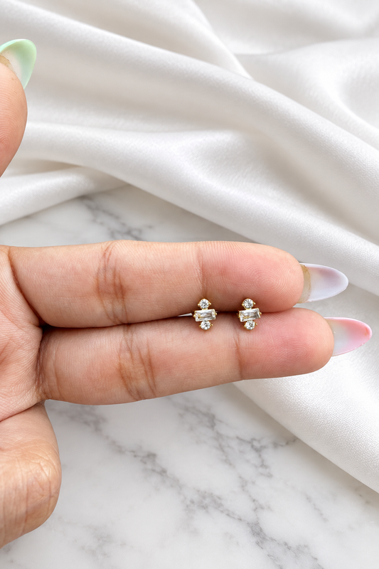 Roselle Ball Back Studs (Pair)