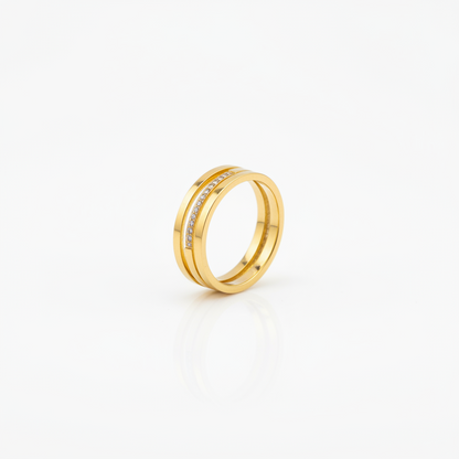 Diana Three Layered Diamond Studded Ring