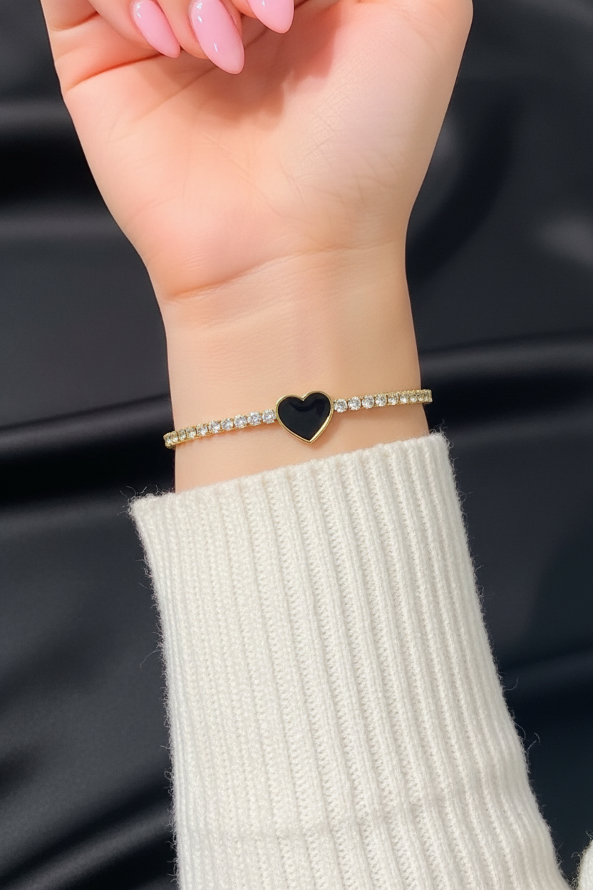 Sweetheart Tennis Bracelet