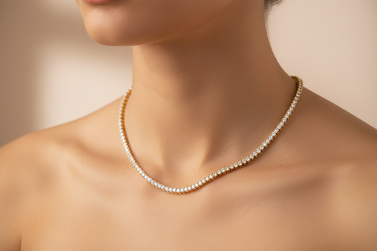 Classic Diamond Tennis Necklace