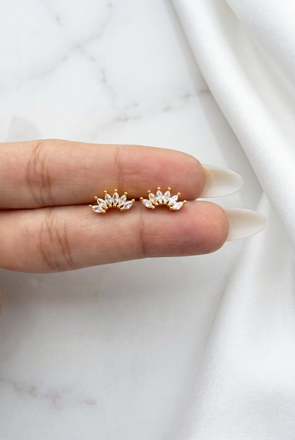 Selena Crown Studs (Pair)